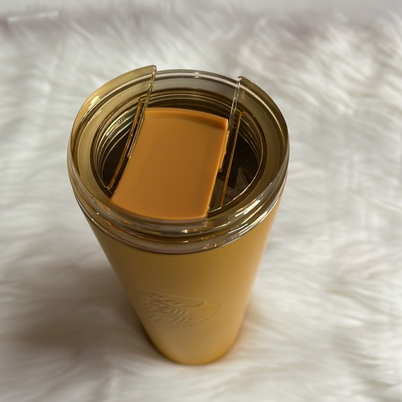 STARBUCKS | Matte Mustard Yellow Soft Touch Cold Brew SS Tumbler - Picture 2 of 3